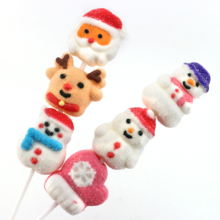 3 in 1 Mixed Christmas Santa Deer Snowman Glove Marshmallow Lollipop Candy CH-M205