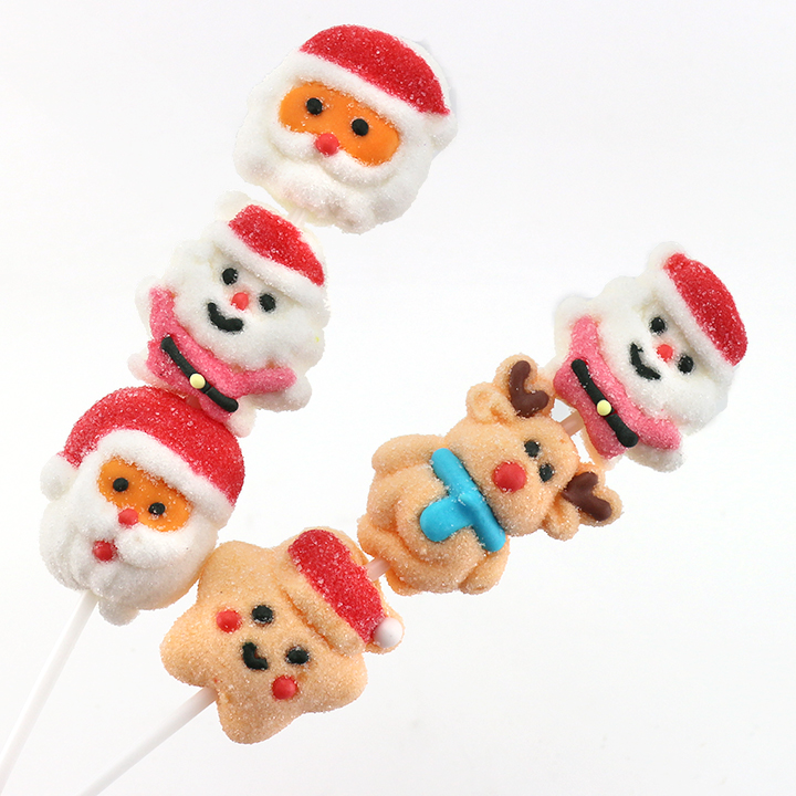 3 in 1 Mixed Christmas Santa Deer Snowman Glove Marshmallow Lollipop Candy CH-M205