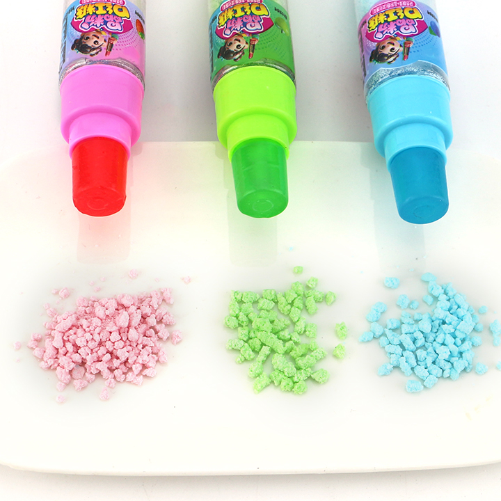 Cartoon Lipstick Bottle Hard Lollipop with Sour Powder Candy CH-N741