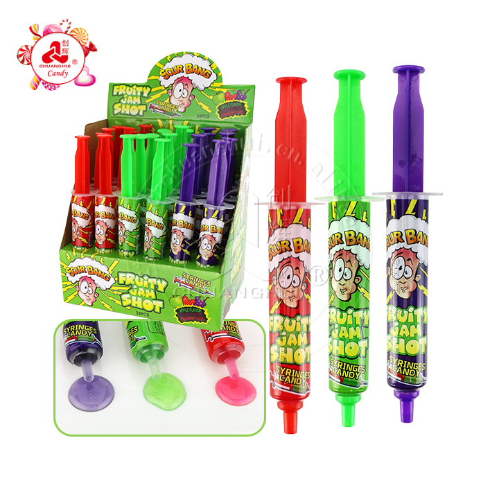 Halal Big Syringe Needle Fruit Jam Shot Syrup Candy toy CH-N744
