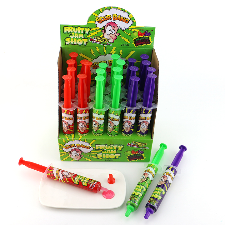 Halal Big Syringe Needle Fruit Jam Shot Syrup Candy toy CH-N744