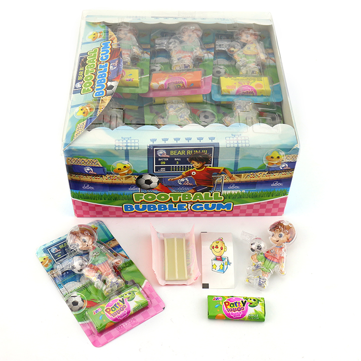 Football Boy Whistle Toy Candy and Tattoo Bubble Gum CH-T1385