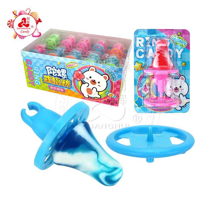Funny pacifier Nipple lollipop candy with spinning top gyro toy CH-T1386