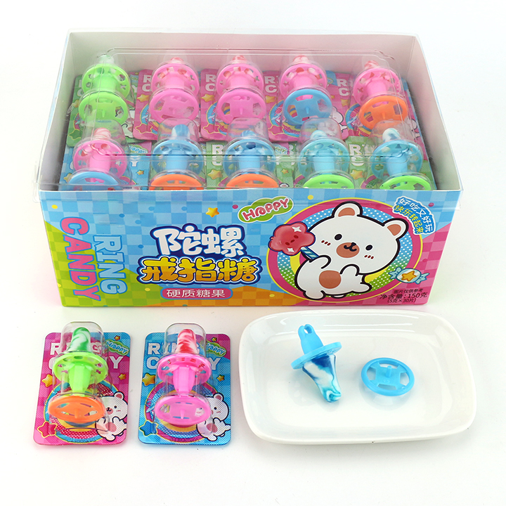 Funny pacifier Nipple lollipop candy with spinning top gyro toy CH-T1386