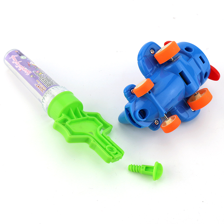 Funny shooting pull back catapult airplane car toy candy CH-TB247