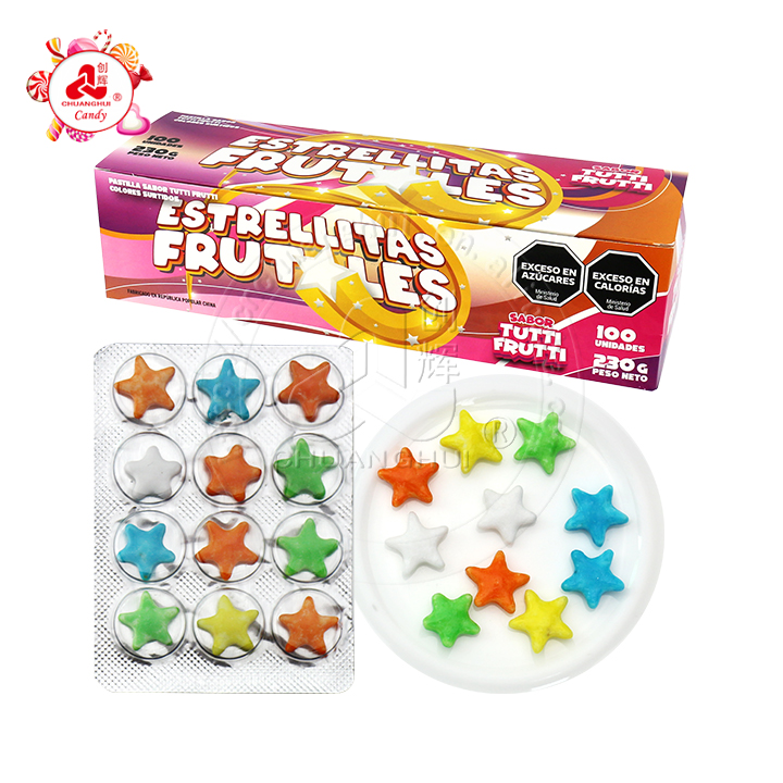 Colorful pentagram Star shaped pressed tablet candyCH-Z284