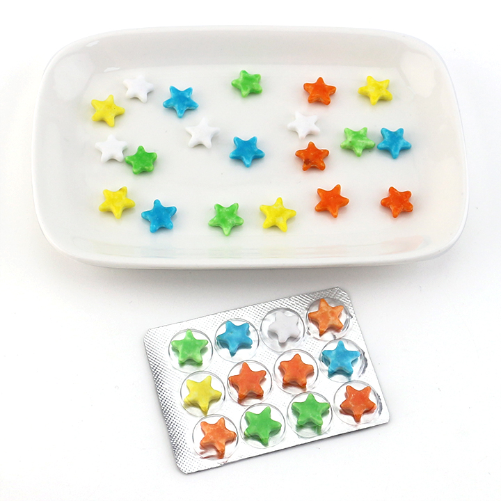 Colorful pentagram Star shaped pressed tablet candyCH-Z284