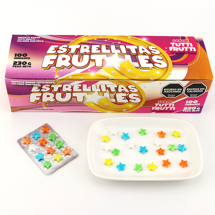 Colorful pentagram Star shaped pressed tablet candyCH-Z284