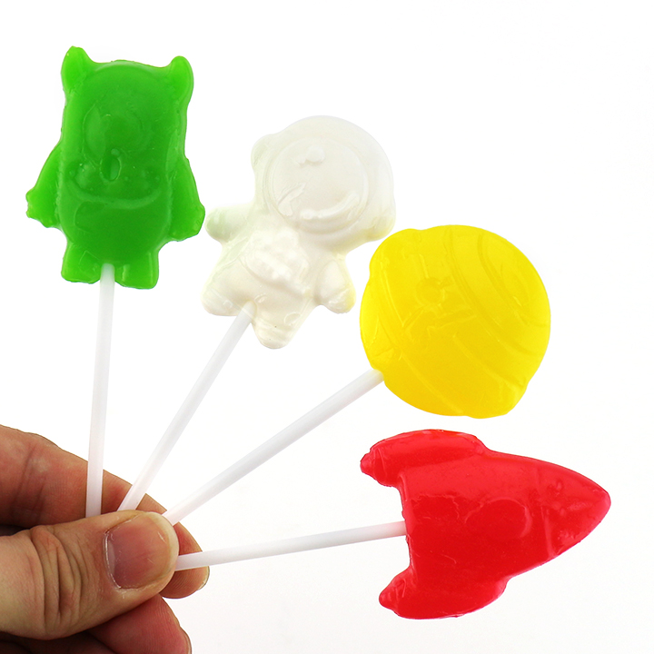 Universe space astronaut, rocket, alien, planet hard lollipop candy CH-BP138