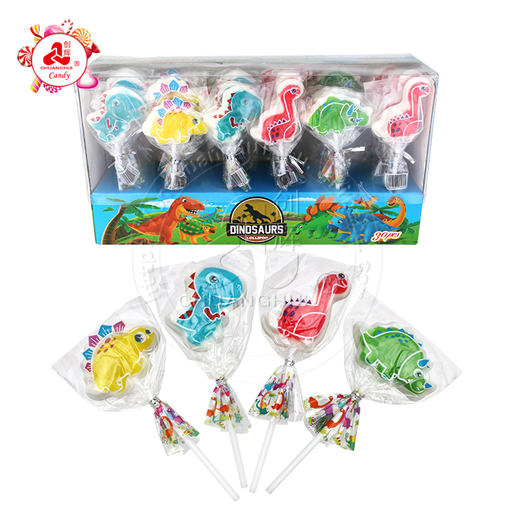 Cartoon Jurassic animal shaped dinosaur hard lollipop candy CH-BP139