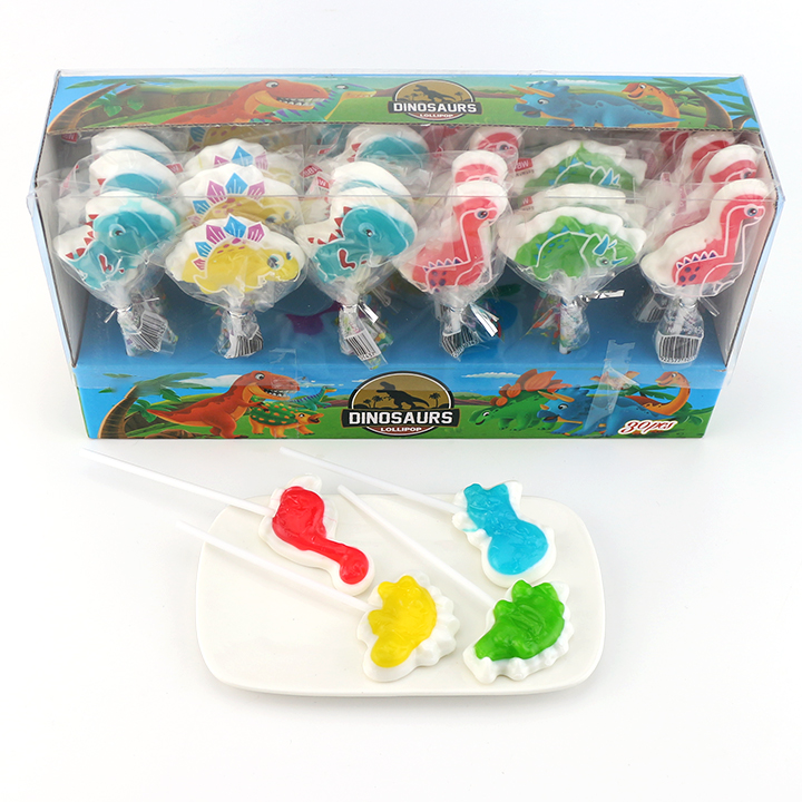 Cartoon Jurassic animal shaped dinosaur hard lollipop candy CH-BP139