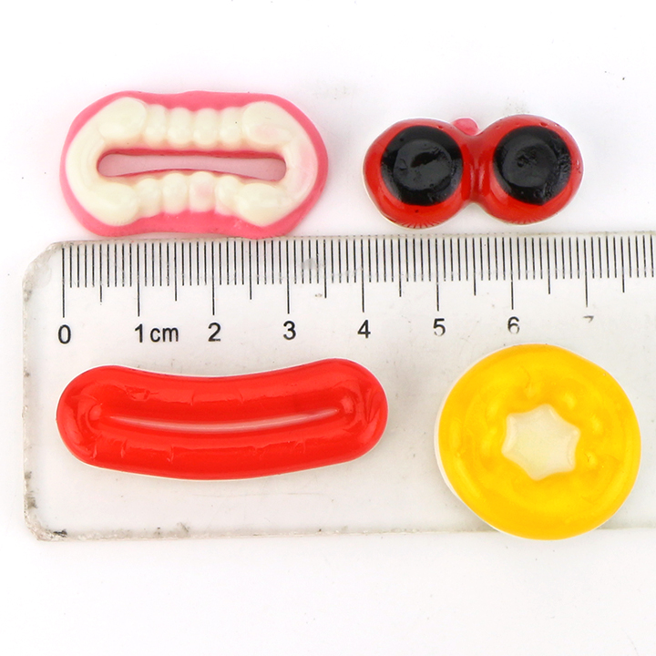 Halloween Monster fudge eyeballs, lips, teeth shaped jelly gummy candy CH-J670