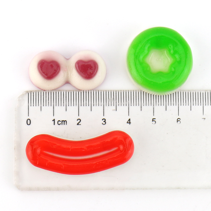 Halloween big eye monster fudge eyeballs, lips shaped soft gummy candy CH-J671