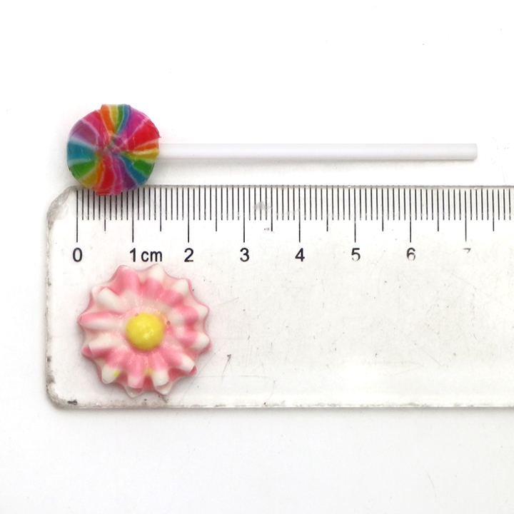 5 colorful flower soft gummy candy with mini lollipop CH-J672