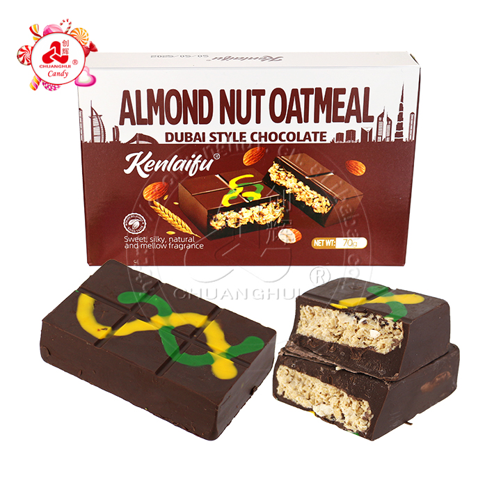 Dubai Style Choco Kataifi chocolate with Crispy Almond Nut Oatmeal Filling CH-BC154-1