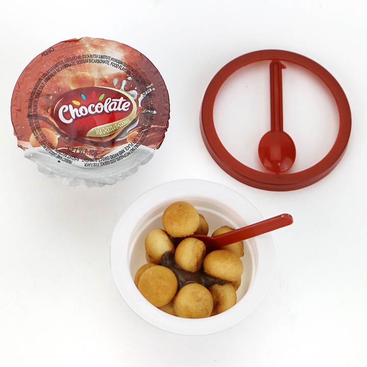 Chocolate Bowl with mini biscuit choco paste ball star cup CH-BC155