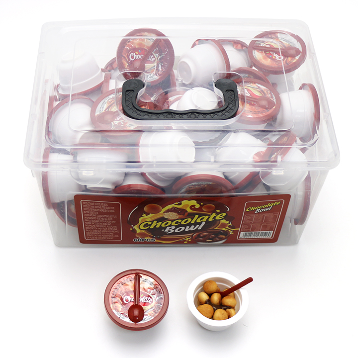 Chocolate Bowl with mini biscuit choco paste ball star cup CH-BC155