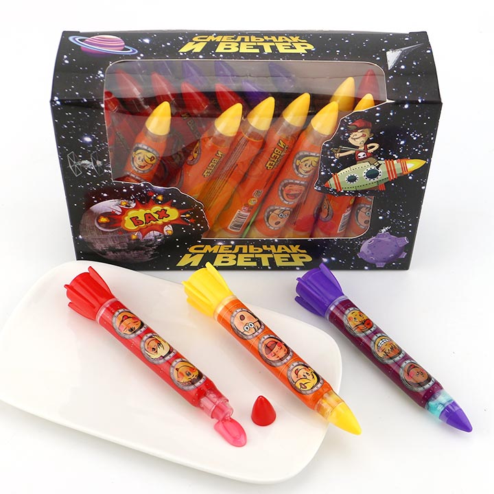 Mini Rocket Shape Squeeze Jelly Jam Liquid Candy CH-N691-3