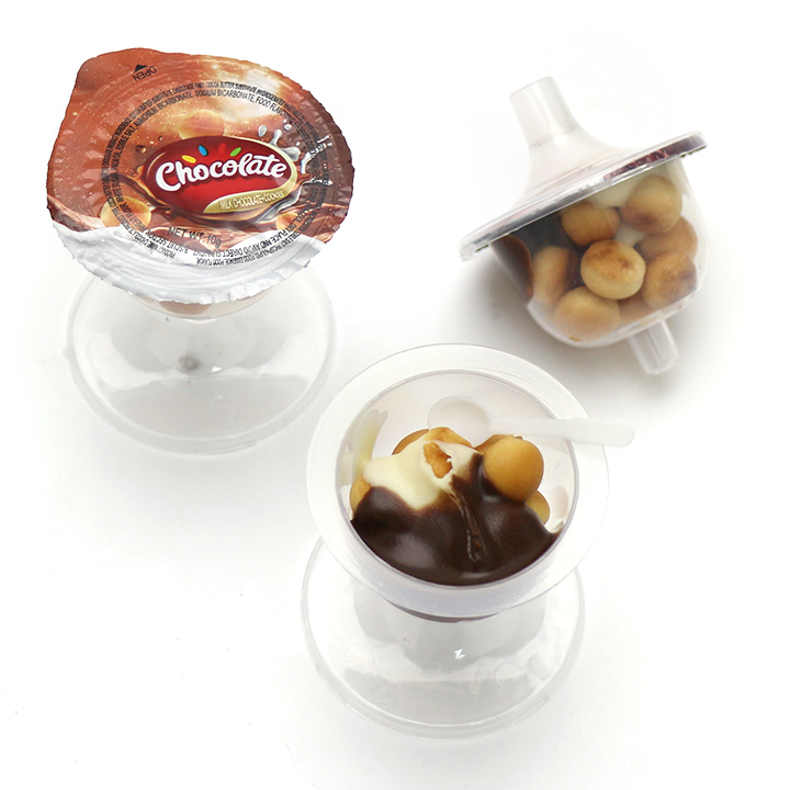 Funny Spinning Top VS wine glass shape choco cookie chocolate biscuit cup CH-BC157