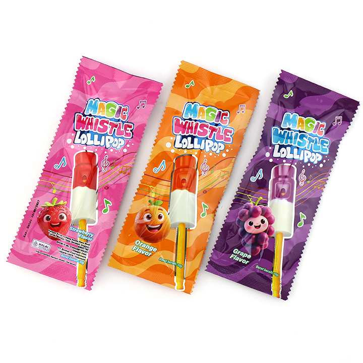 Coloful Music Melody Lollipop Fruity Flavor Whistle Lollipop Candy CH-BP141