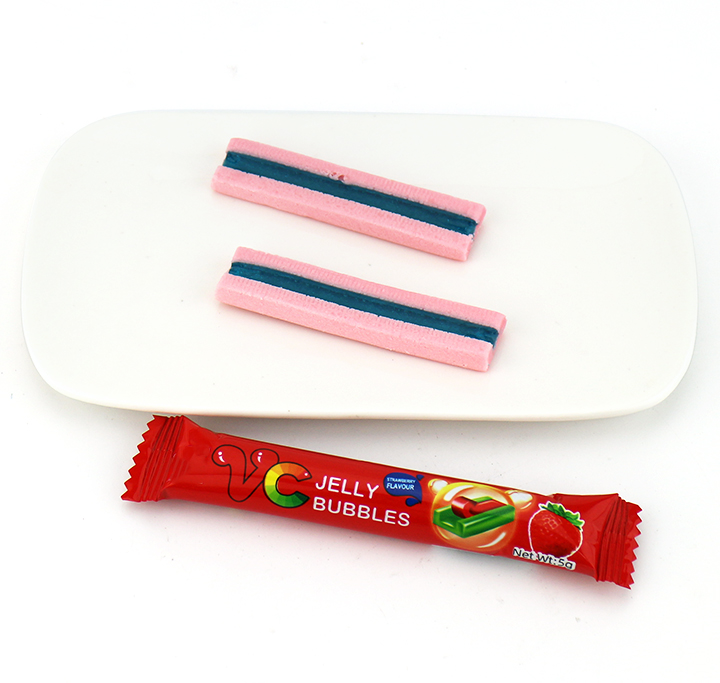 Halal VC Jelly Bubble Gum Strawberry Flavor Chewing Gum CH-E337