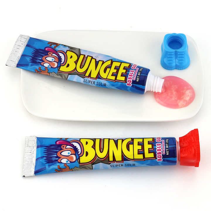 Bungee Squeezed Toothpaste Tube Chewing Bubble Gum Jam Paste Candy CH-E339
