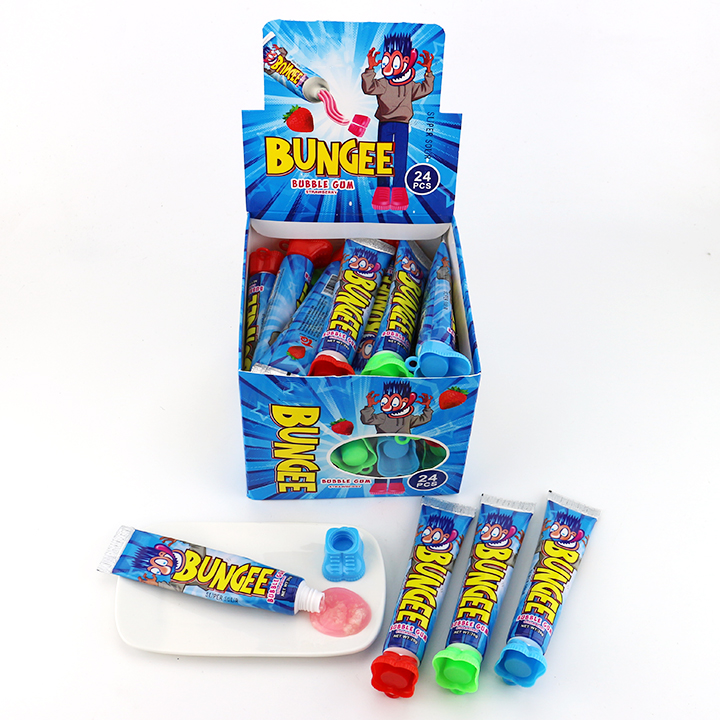 Bungee Squeezed Toothpaste Tube Chewing Bubble Gum Jam Paste Candy CH-E339