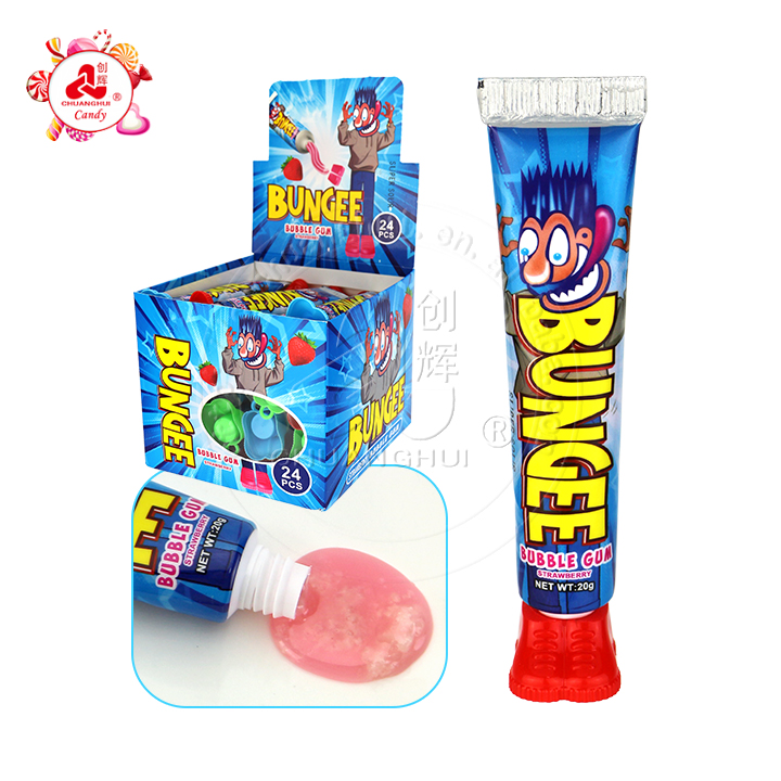 Bungee Squeezed Toothpaste Tube Chewing Bubble Gum Jam Paste Candy CH-E339