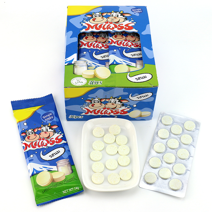 HALAL Dry Milk Flavored Pressed Tablet Candy CH-G115
