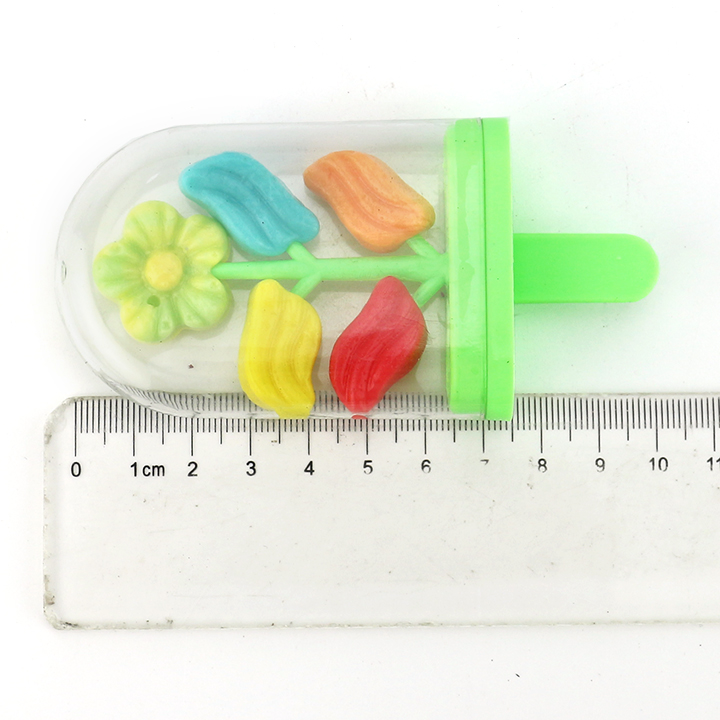 5-in-1 Fruity Flavored Ice Cream Flower Shaped Chewy Gummy Lollipop Candy CH-J675