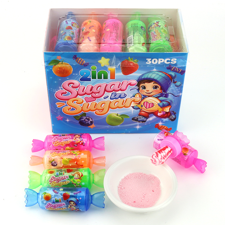 2 in 1 Twist candy nipple lollipop candy with sour powder CH-N746
