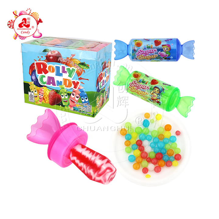 2 in 1 Twist candy nipple lollipop candy with mini candy ball CH-N746-1