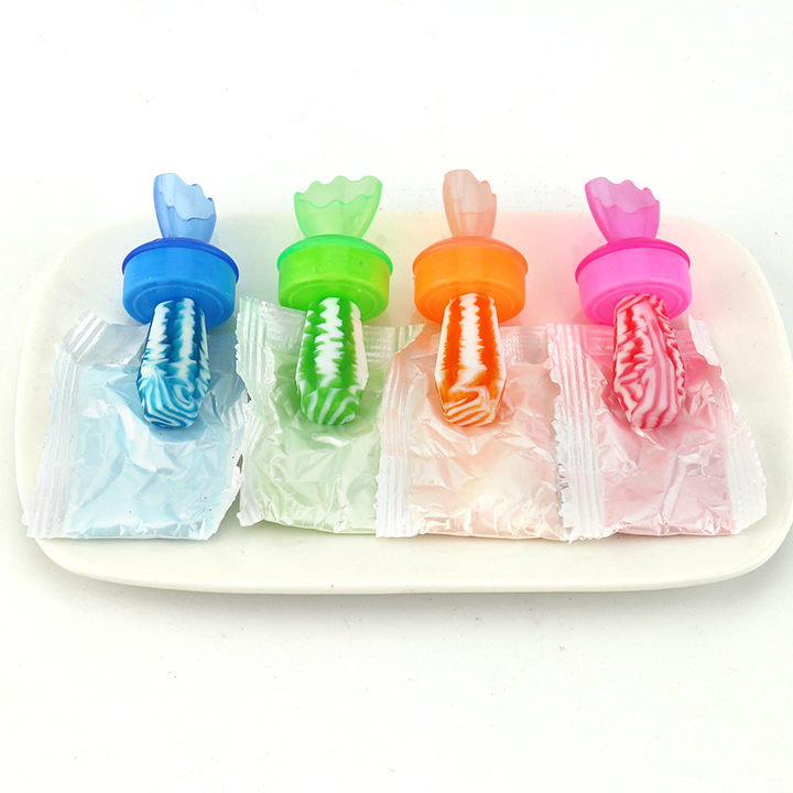 Sugar Sugar twisted candy nipple lollipop candy with sour powder in Jar CH-N747