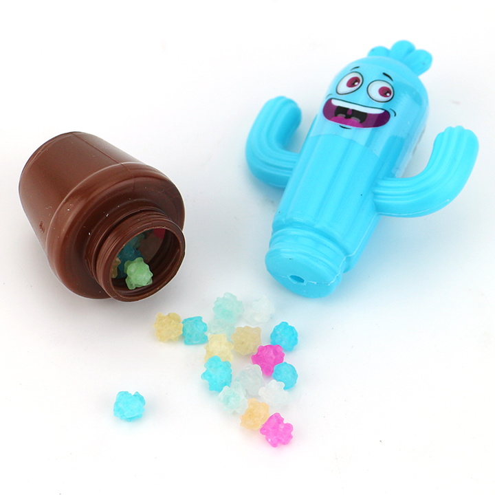 Cartoon cactus toy candy with colorful mini star hard candy CH-T1391