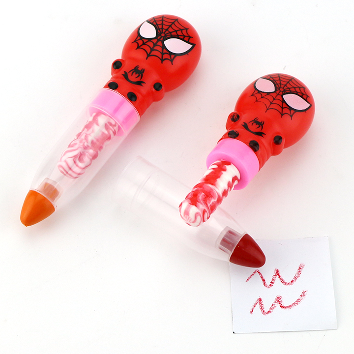 Cartoon Spiderman Candy Crayon Pen toy candy with nipple hard lollipop CH-T1394