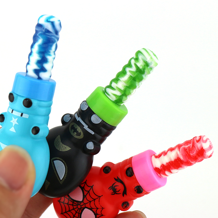 Cartoon Spiderman Candy Crayon Pen toy candy with nipple hard lollipop CH-T1394