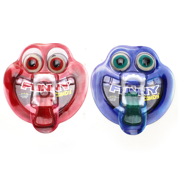Funny candy eyeball and Tongue shaped jelly gummy candy with Devil's Teeth Toy CH-T1395