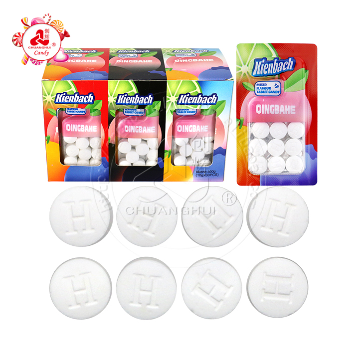 Sugar-free Sorbitol mint round pressed tablet candy CH-Z286