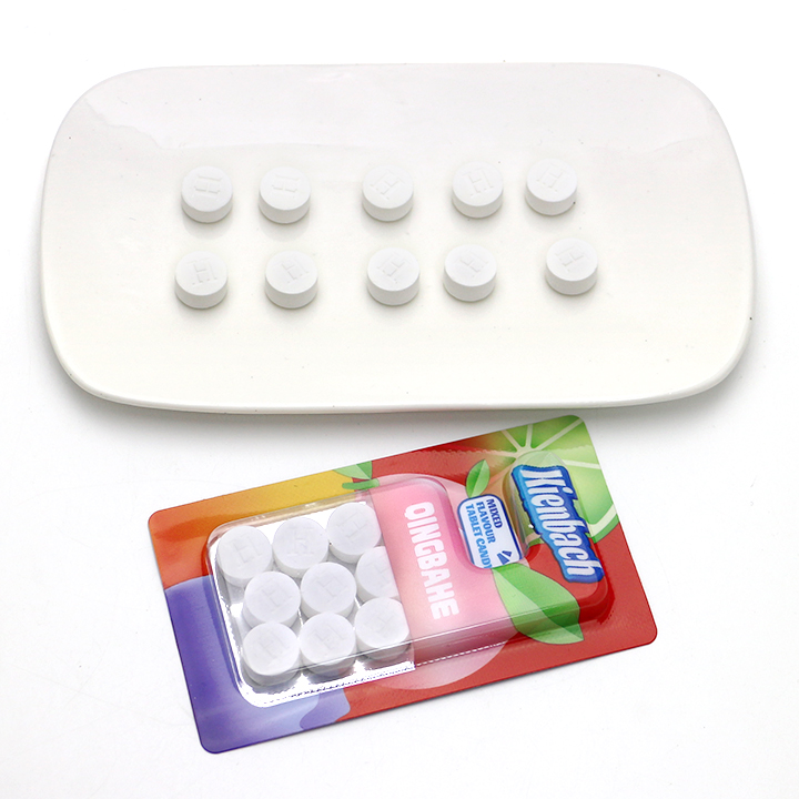 Sugar-free Sorbitol mint round pressed tablet candy CH-Z286
