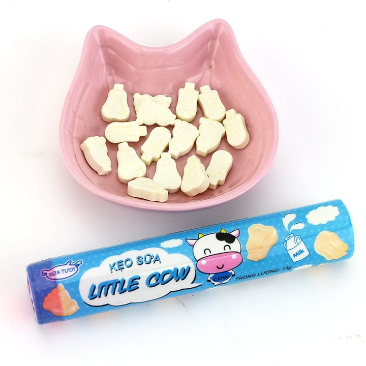 Halal Little Cow Dry Milk candy small popsicle shaped milk pressed tablet candy CH-Z288