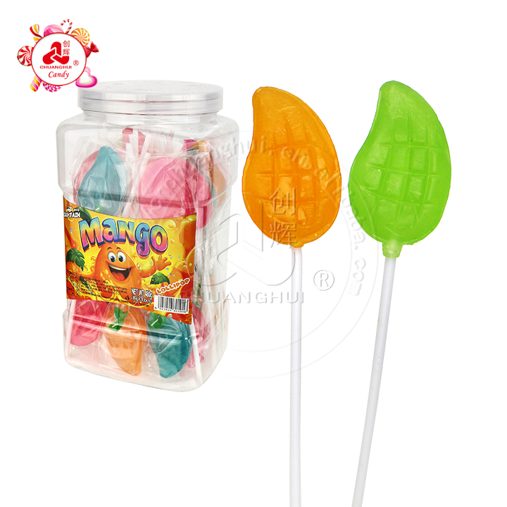 Colorful Mango Shaped Hard Lollipop Candy CH-BP142