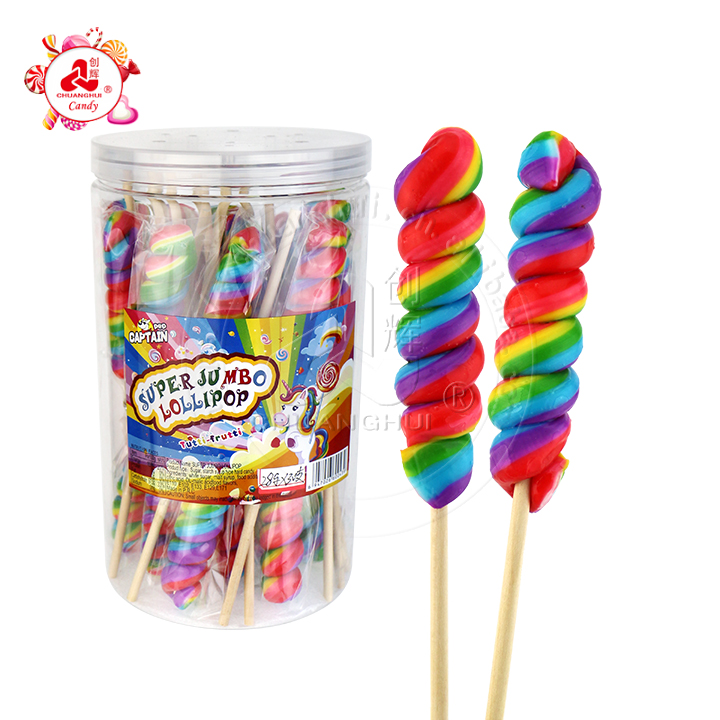HALAL 30g Rainbow Spiral Twist Handmade Swirl Hard Lollipop Candy CH-H076