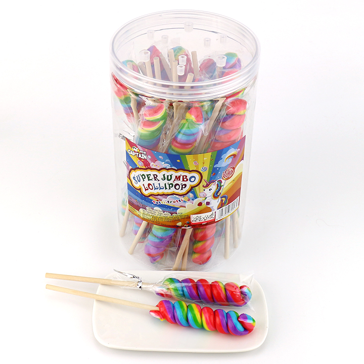 HALAL 30g Rainbow Spiral Twist Handmade Swirl Hard Lollipop Candy CH-H076