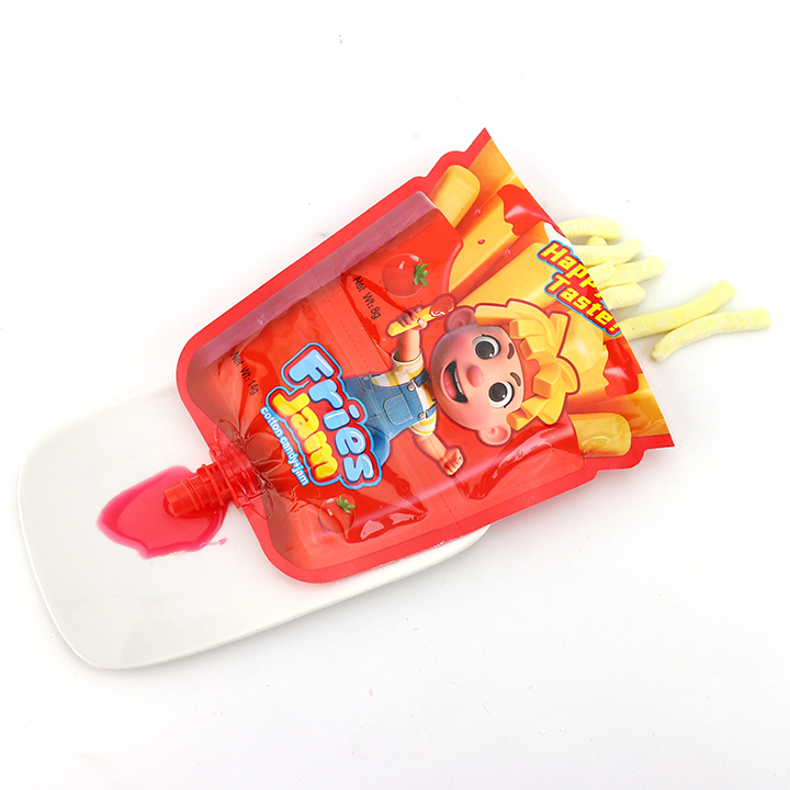 2-in-1 French fries shaped marshmallow with Squeeze jam candy CH-M207