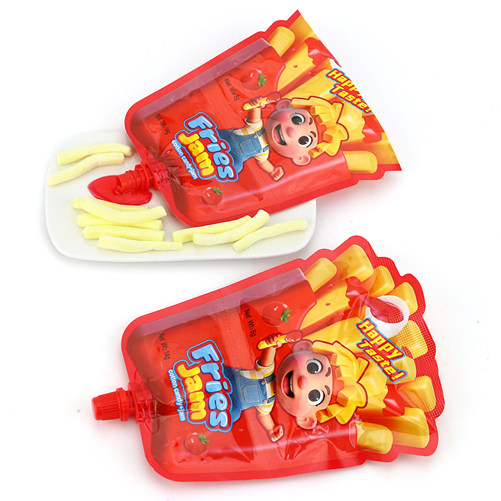 2-in-1 French fries shaped marshmallow with Squeeze jam candy CH-M207