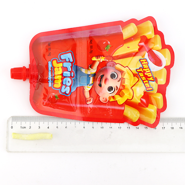 2-in-1 French fries shaped marshmallow with Squeeze jam candy CH-M207
