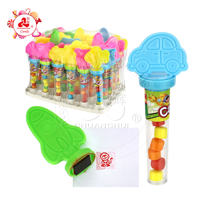 Cartoon transportation Vehicles Rocket, Plane, Car Stamp Seal Toy Candy CH-T1397