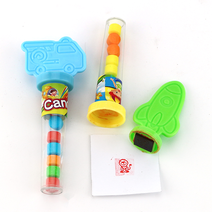 Cartoon transportation Vehicles Rocket, Plane, Car Stamp Seal Toy Candy CH-T1397