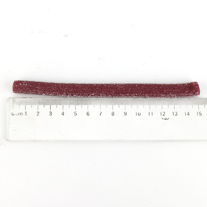 HALAL Licorice Straw Shaped Sour Gummy Candy Strips with Sour Powder Filled CH-J686