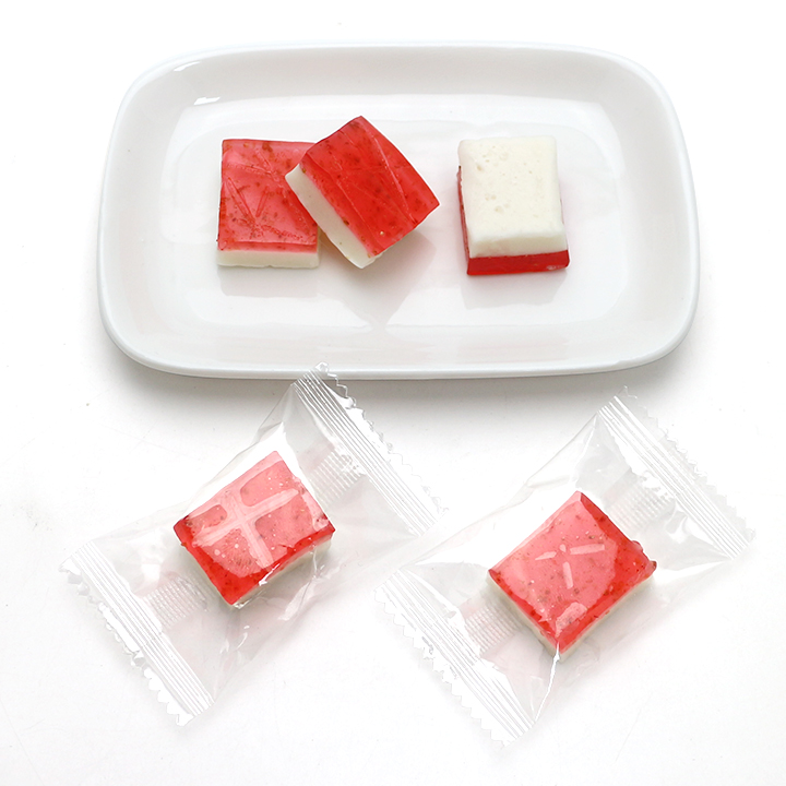 2 layer gummies fruit and yogurt flavored cube gummy jelly candy CH-J690